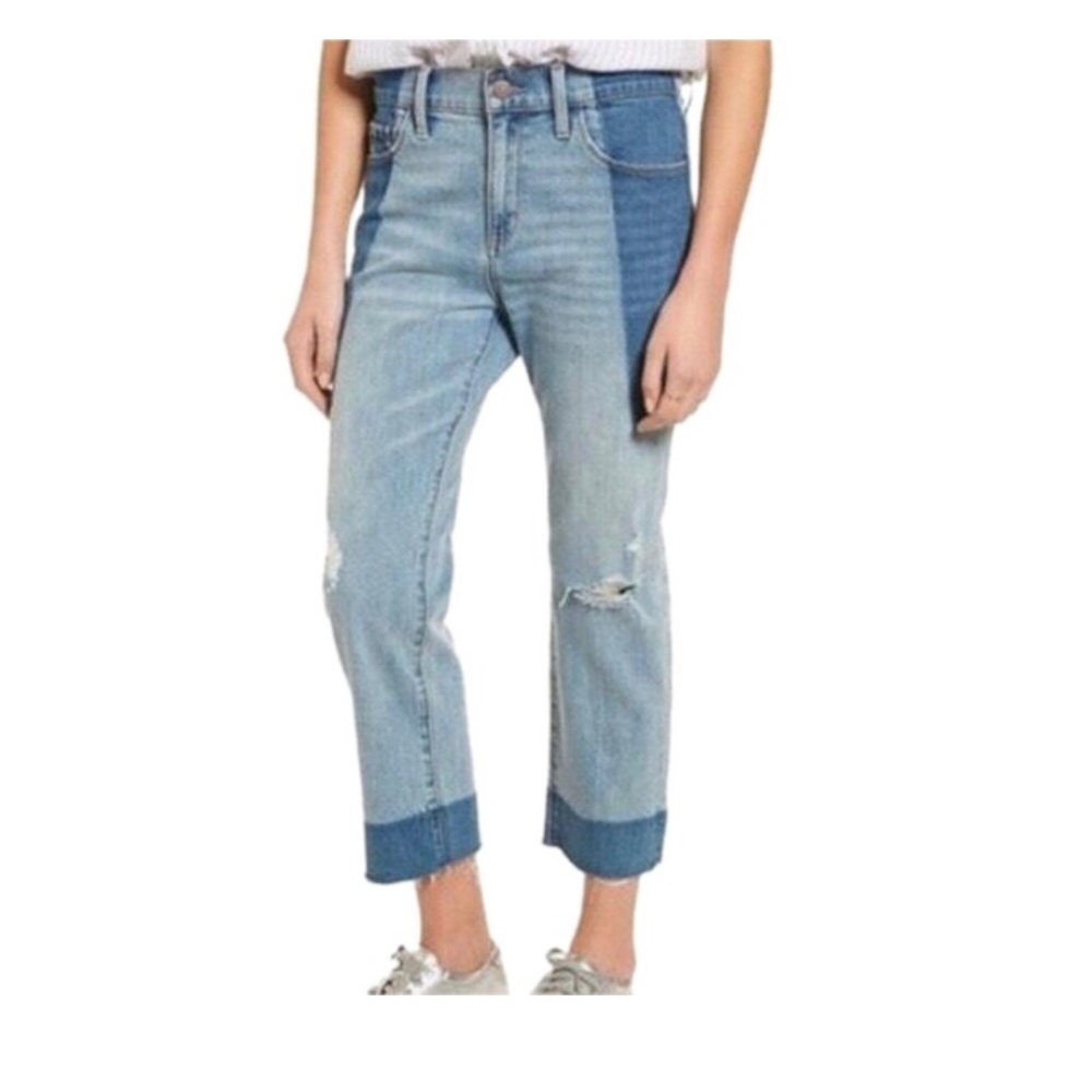 Treasure & Bond Hi Waist Relaxed Crop Jeans